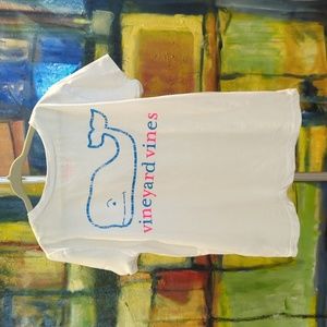 Vineyard Vines pink/blue whale 🐳 T-shirt size small (7-8)
